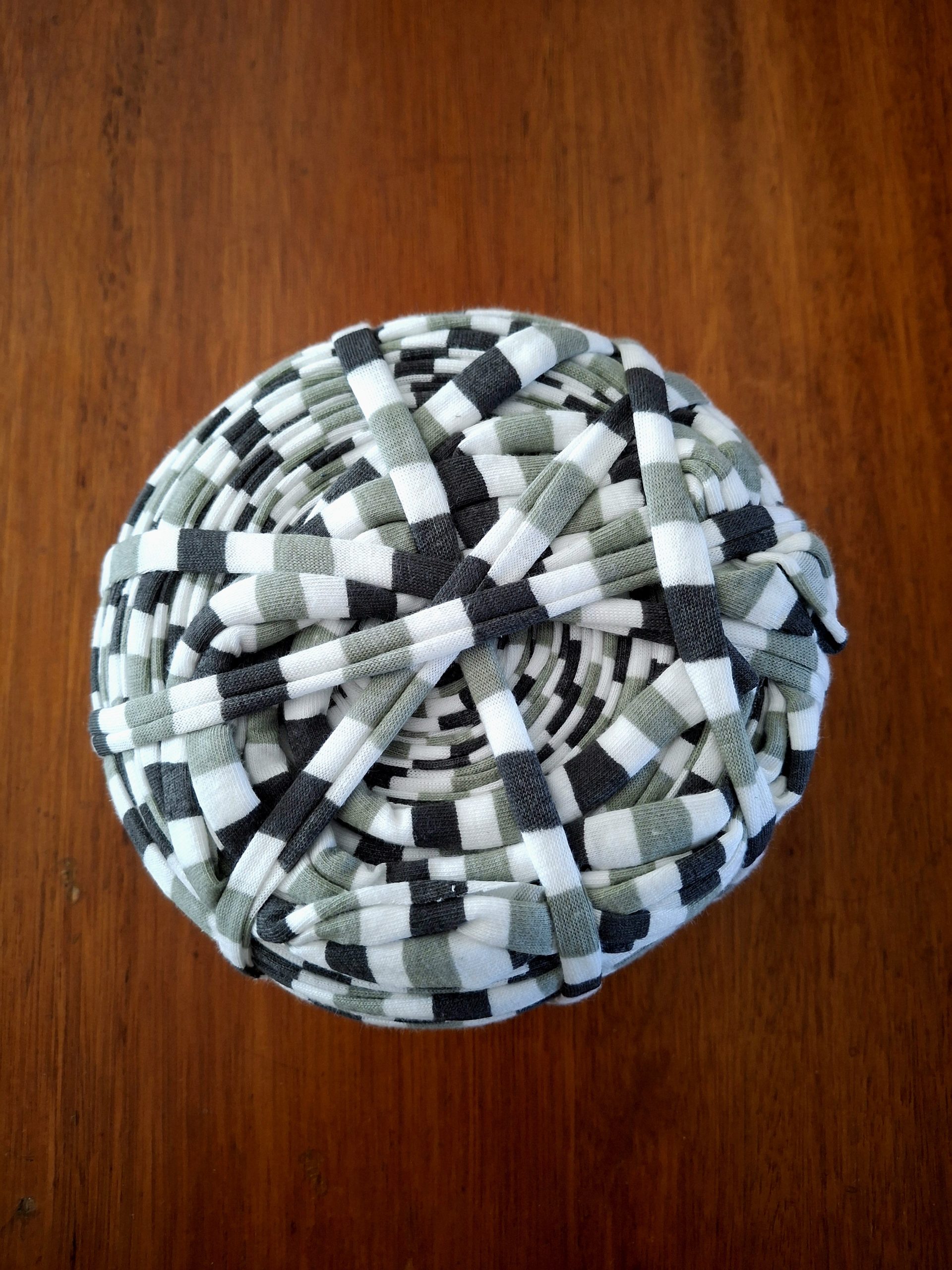 White with Green stripes - Printed